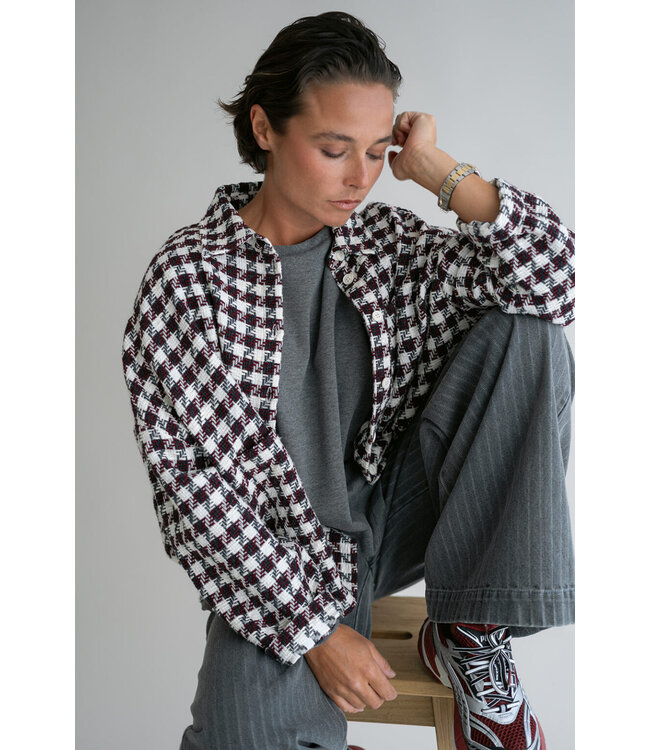 Square Tweed Mon Shacket