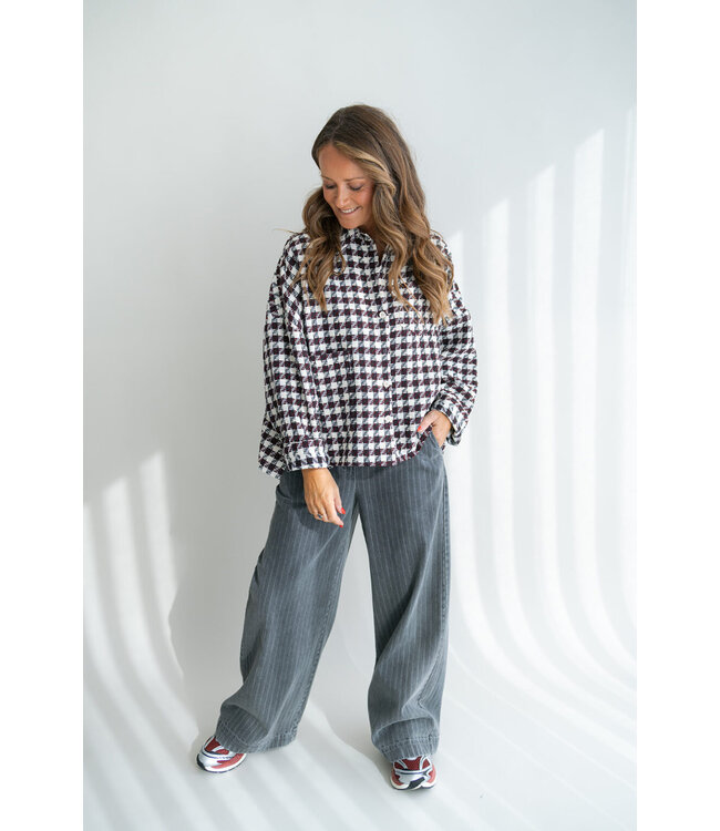 Square Tweed Mon Shacket