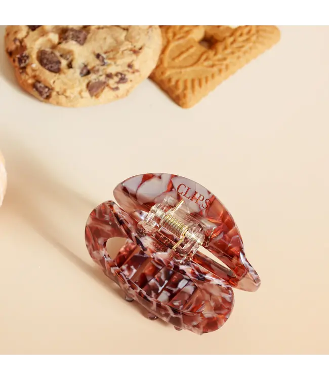 Odette Clip Marmer Bruin gevlekt