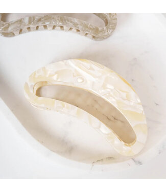 Olivia Clip Marmer Wit