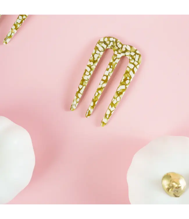 Polly Pin Olijfgroen gevlekt