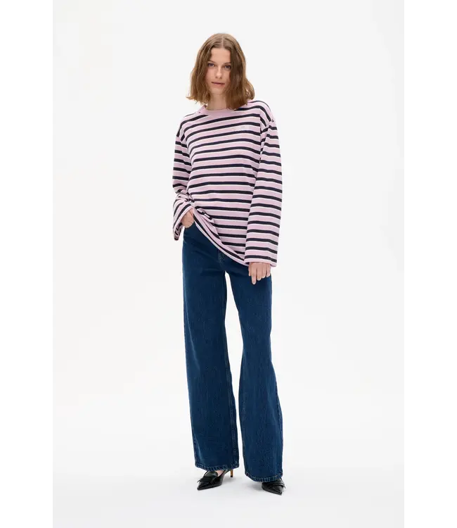 Jeevana T-shirt Dawn Pink Stripes