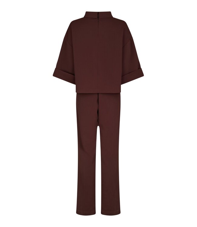 Arlo Crepe Jumpsuit Burgundy