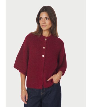 Benuta Fluffy Cardigan Dark Red