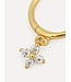 Jeanne Flower Strass Earring Gold