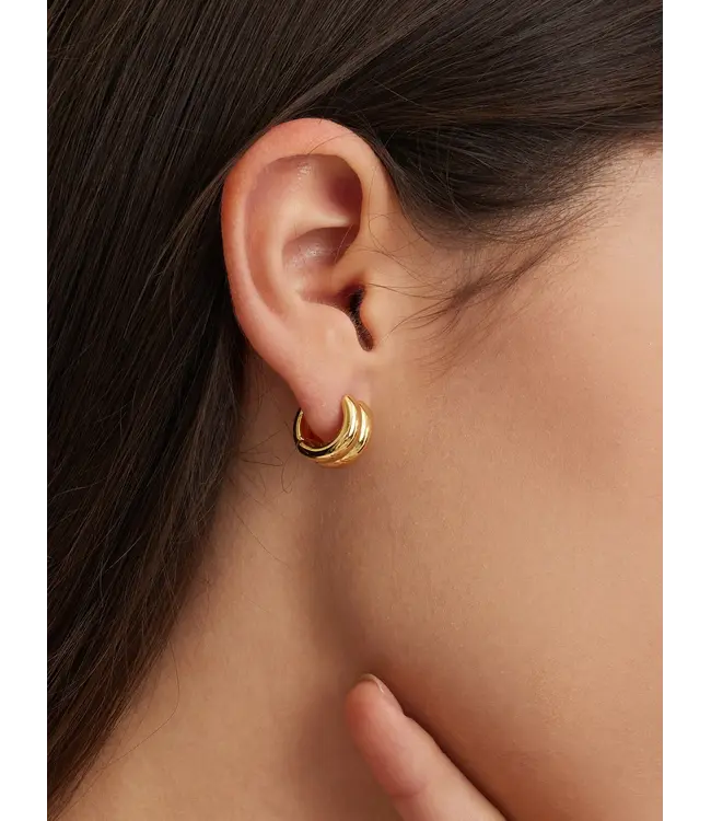 Ferdi Double Huggies Earring Gold