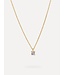 Les Soeurs Romee Gold Extra Fine Chain Strass necklace