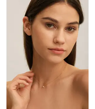 Les Soeurs Romee Gold Extra Fine Chain Strass necklace