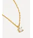 Les Soeurs Romee Gold Extra Fine Chain Strass necklace