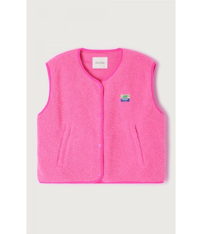 American Vintage Hoktown Jacket Sleeveless Pink Fluo