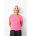 American Vintage Sonoma T-shirt V-neck Pink Fluo