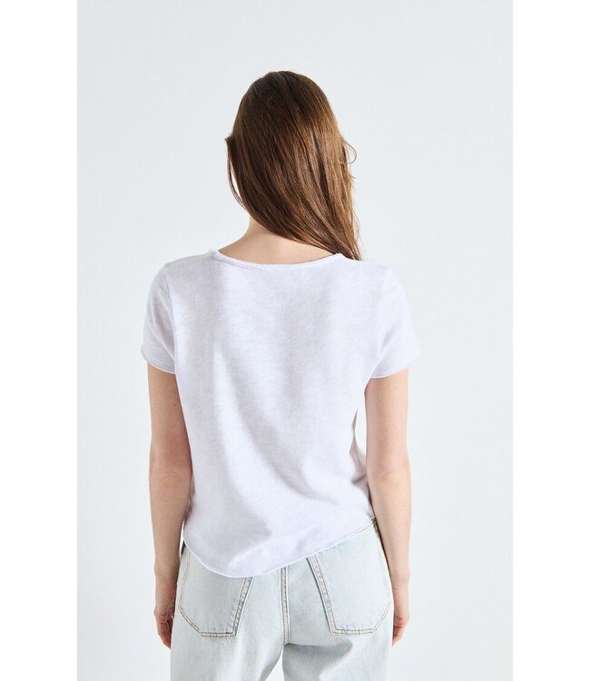 American Vintage Sonoma T-shirt V-neck White