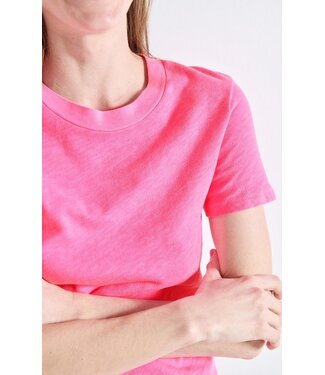 American Vintage Sonoma T-shirt Col Rond Pink Fluo