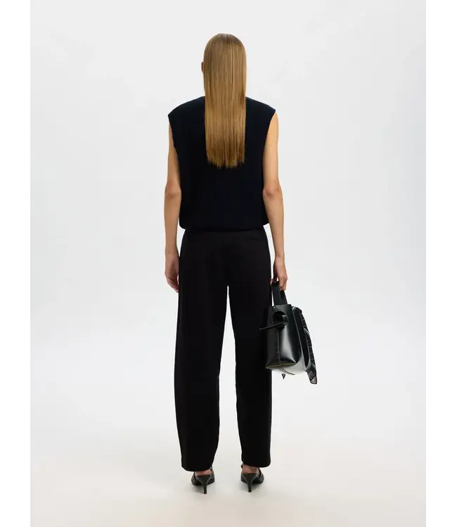 Selected Femme Lulu Button SL O-neck Dark Sapphire