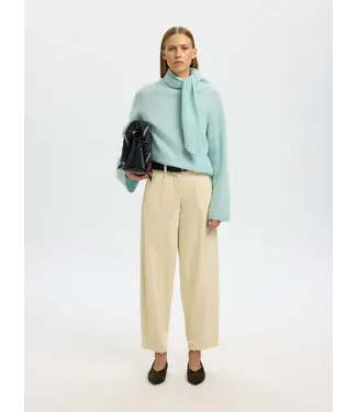 Selected Femme Lulu Ls Bow Knit