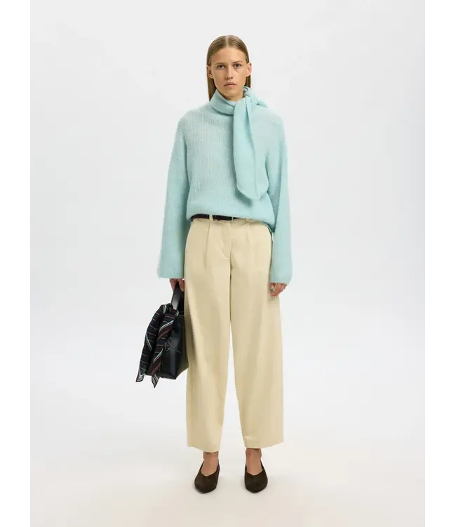 Selected Femme Lulu Ls Bow Knit