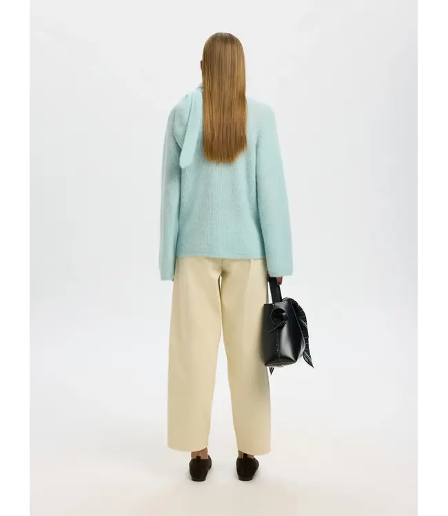 Selected Femme Lulu Ls Bow Knit