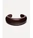 Les Soeurs Resin Bangle Burgundy Round Open