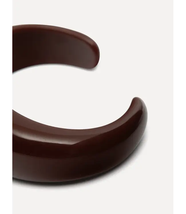Les Soeurs Resin Bangle Burgundy Round Open