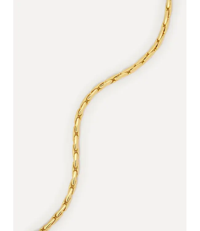 Les Soeurs Rana Linked Snak Necklace Gold