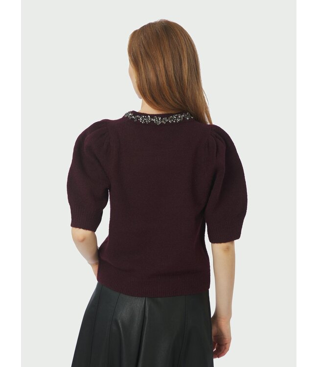 Neo Noir Maia Stone Knit blouse