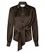 Naja Satin Shirt Dark Brown