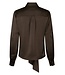 Naja Satin Shirt Dark Brown