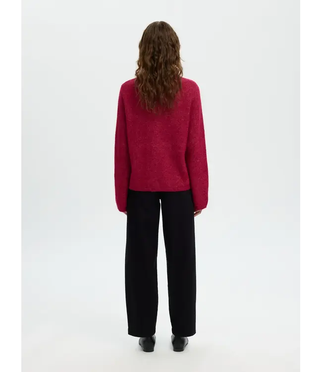 Selected Femme Lulu New Knit LS Cardigan Anemone Melange