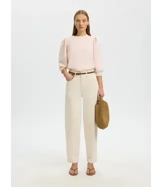 Selected Femme Tenny 3/4 Sweat Top Pale Dogwood