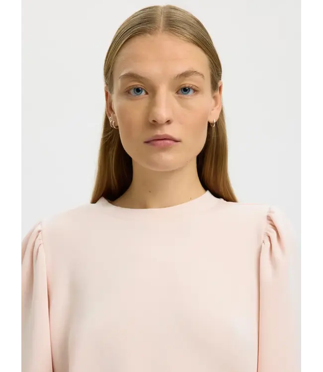 Selected Femme Tenny 3/4 Sweat Top Pale Dogwood