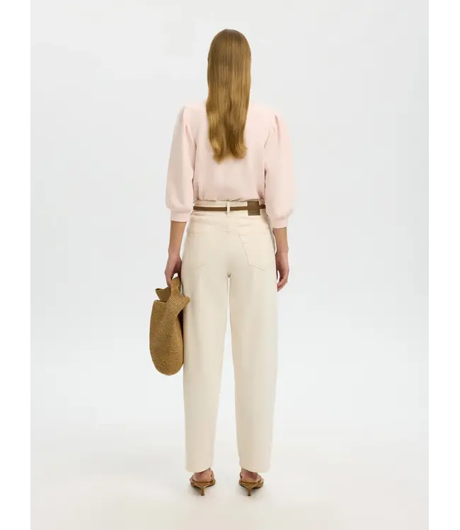 Selected Femme Tenny 3/4 Sweat Top Pale Dogwood