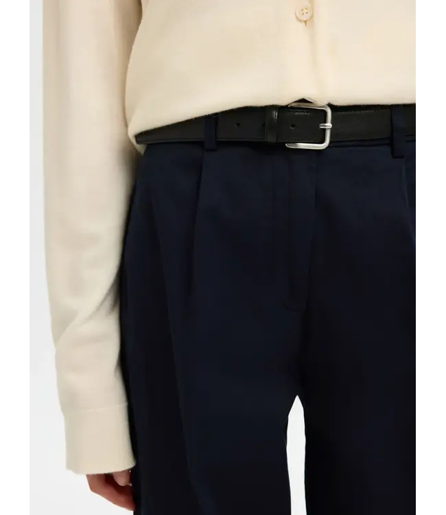 Selected Femme Barrel Mille Hw Pants Dark Sapphire