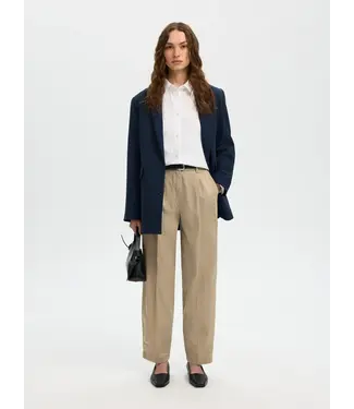 Selected Femme Barrel Mille Hw Pants Moonstruck