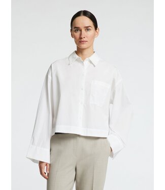 Selected Femme Astha Cropped Boxy Shirt Bright White