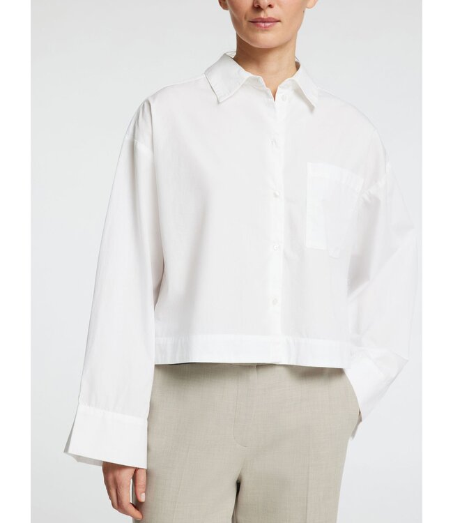 Selected Femme Astha Cropped Boxy Shirt Bright White