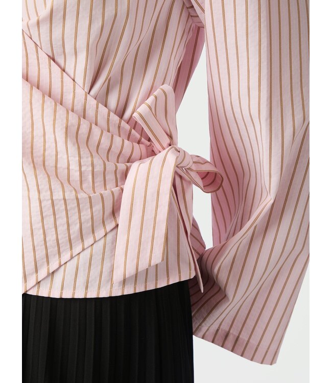 Neo Noir Tifuna Stripe Wrap Shirt