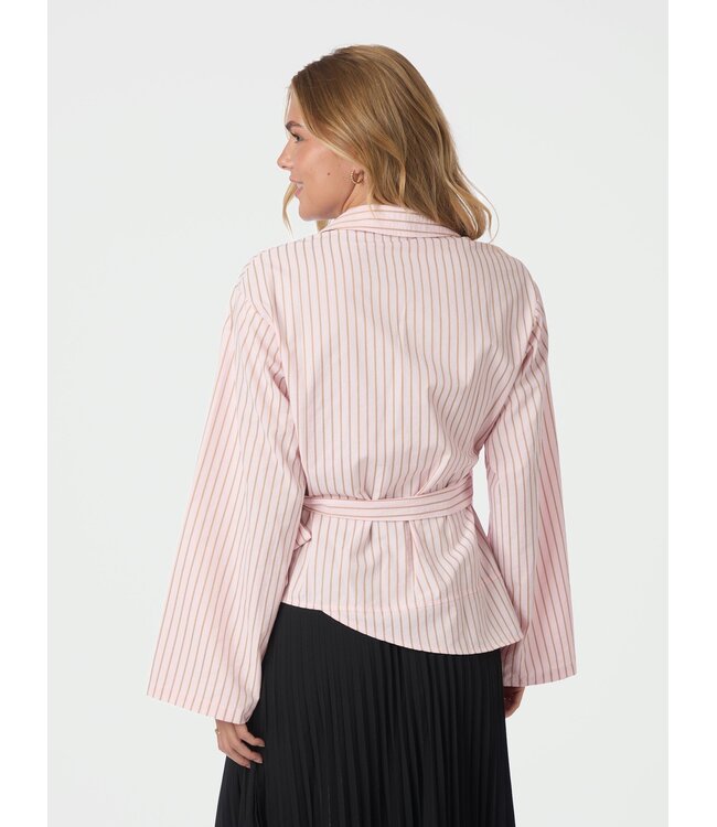 Neo Noir Tifuna Stripe Wrap Shirt