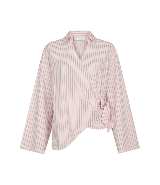 Neo Noir Tifuna Stripe Wrap Shirt