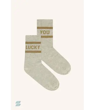By Bar Lucky Sparkle Oyster Socks Gold