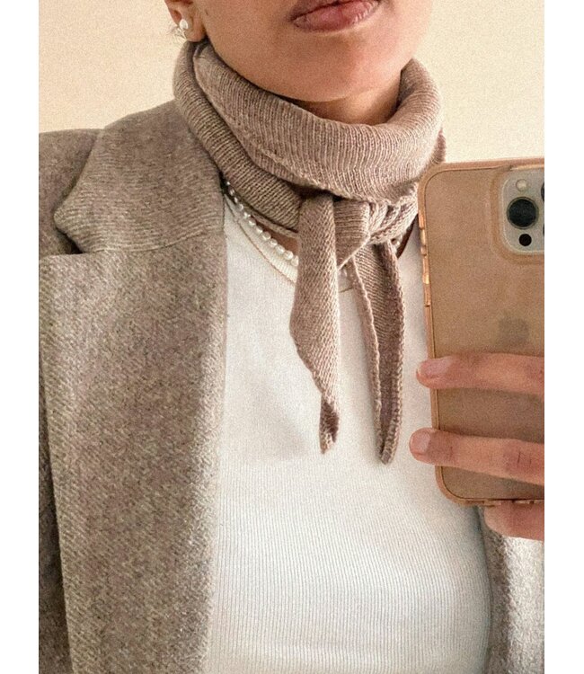 Neo Noir Misty Knit Scarf Beige Melange
