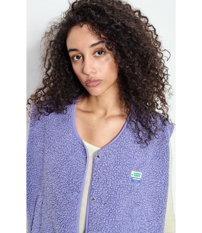 American Vintage Hoktown Jacket Sleeveless Provence Chine