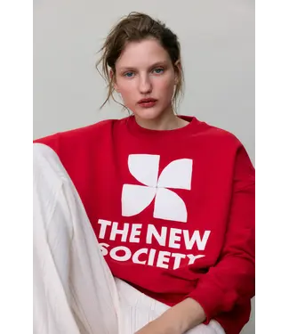 The New Society The Logo Sweatshirt Tulip Red