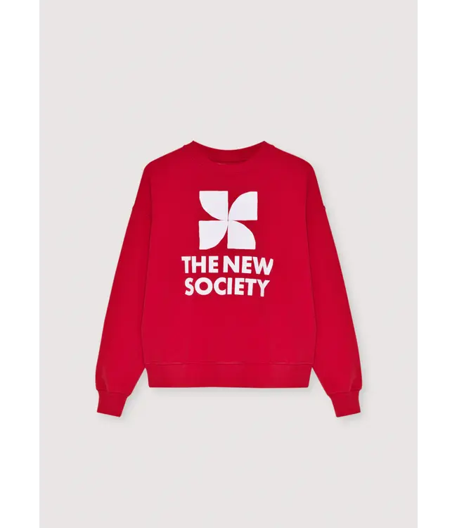 The New Society The Logo Sweatshirt Tulip Red