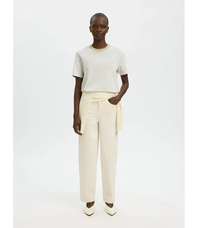 Selected Femme Essential Striped Boxy Tee Lint