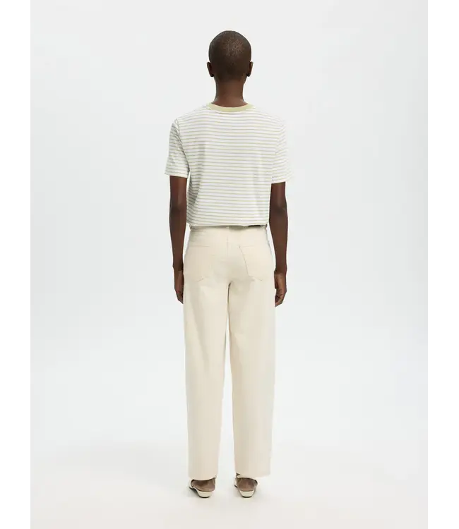 Selected Femme Essential Striped Boxy Tee Lint