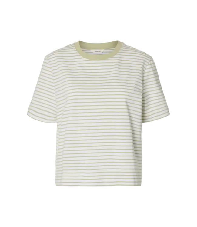 Selected Femme Essential Striped Boxy Tee Lint
