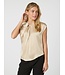 Neo Noir Fleur Drapy Satin Blouse Dark Sand