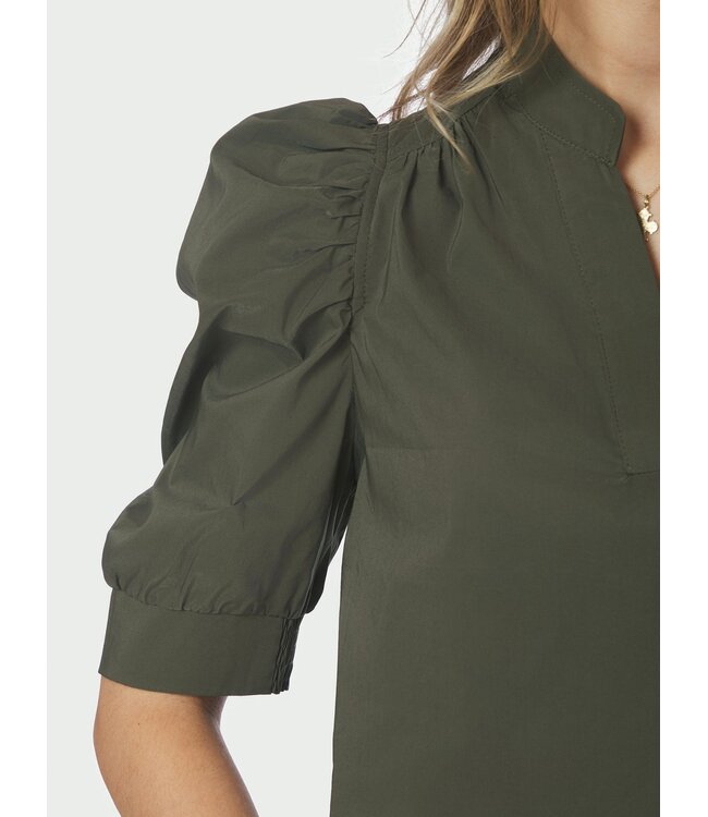 Neo Noir Roella Poplin Blouse Army