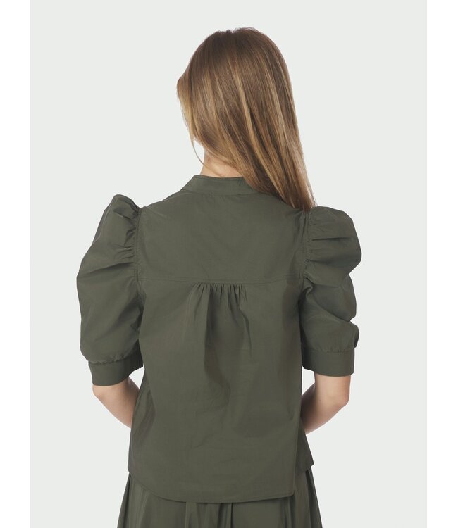 Neo Noir Roella Poplin Blouse Army