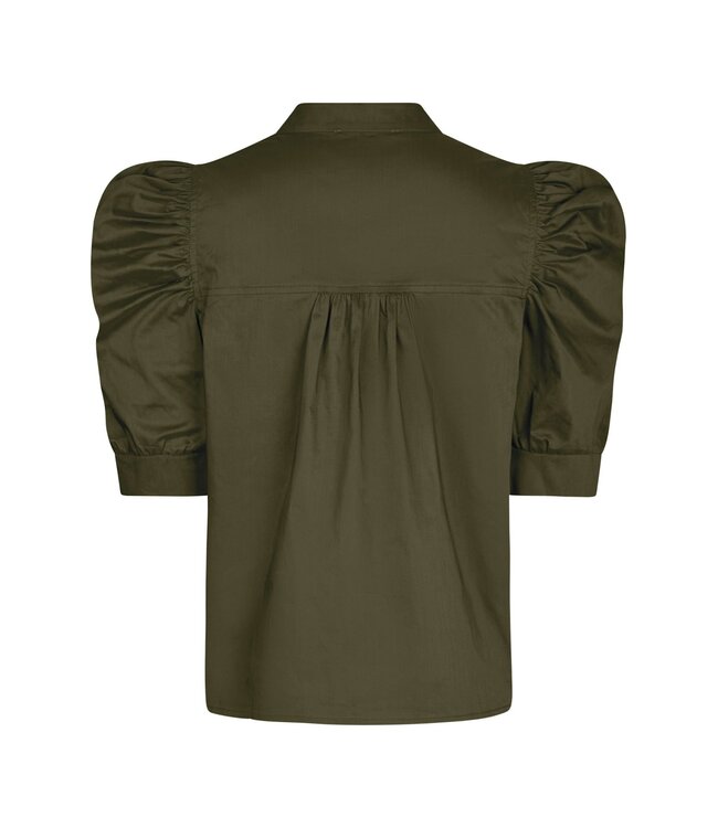 Neo Noir Roella Poplin Blouse Army